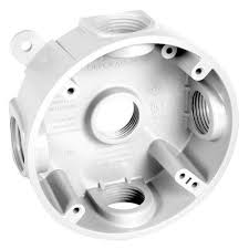 Hubbell Taymacwhite Pvc Weatherproof New Work Old Work Standard Round Ceiling Wall Electrical Box Weatherproofing Junction Boxes Pvc