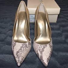 Bcbgeneration Shoes Bcbg Snakeskin Embossed Pointy Toe High Heel 85 M Poshmark