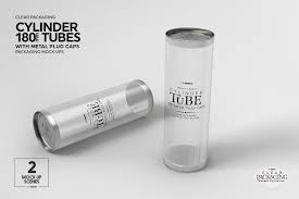 180mm Cylinder Tube Packaging Mockup Packaging Mockup Packaging Pvc Tube