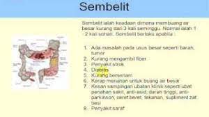 Sembelit adalah adalah kondisi di mana seseorang buang air besar kurang dari sembelit menyebabkan sulit buang air besar. Sembelit Youtube