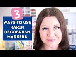 How to Use Karin DecoBrush Pigment and Metallic Markers