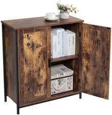 Free standing & unfitted kitchens. Buy Iwell Free Standing Cabinet With 1 Shelf 2 Doors Free Standing Cupboard With Metal Frame Media File Storage Cabinet For Kitchen Entryway Rustic Brown Online In Vietnam B08kzm964b