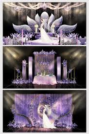 Noble And Elegant Bright Purple Wedding Renderings Decors 3d Models Psd Free Download Pikbest Wedding Stage Design Wedding Stage Decorations Purple Wedding