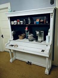 Piano Repurposed Into A Coffee Bar Or A Mudroom Storage Place Piano Decor Repurposed Furniture Diy Bar Furniture