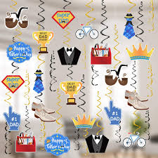 Father's day is celebrated worldwide to recognize the contribution that fathers and father figures make to the lives of their children. Amazon Com Tifeson Father S Day Decorations Hanging Swirls 36 Pcs Foil Ceiling Hanging Swirls For Father S Birthday Party Decor Fathers Day Party Supplies Toys Games
