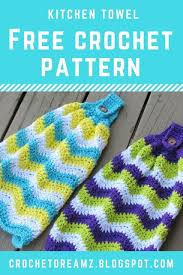 Ch 32 loosely for a starting chain. Chevron Kitchen Towel Free Crochet Pattern Crochet Dreamz