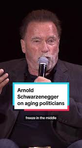 Arnold Schwarzenegger, the former governor of California, says older  politicians should consider passing the torch to the next generation. “If  he freezes, there’s something going on.” ...