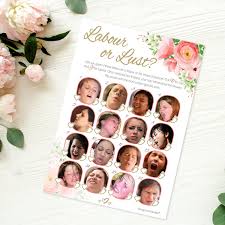 Baby Shower Game Labour or Lust in Pink Floral Theme 10 - 20 Players