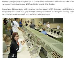 Wan wardatul amani wan salim, saintis malaysia yang berasal dari pulau pinang. Kenali Dr Wan Wardatul Amani Wanita Malaysia Pertama Dilantik Sebagai Ketua Projek Nasa Seru Malaysiaku