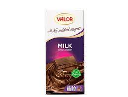 Milk Chocolate No Sugar Added 100g Chocolates Valor