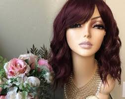 14'' Red Wavy Wig With Lace Front