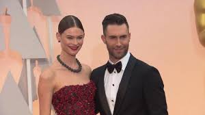 Smarturl.it/m5v buy on google play victoria's secret fashion show 2018 | adam levine reaction on his wife behati prinsloo. Maroon 5 Frontman Adam Levine And Victoria S Secret Model Behati Prinsloo Welcome Baby Girl Dusty Rose Video Abc News