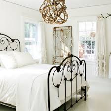 Bronze Wrought Iron Bed Frame Design Ideas Pictures Remodel And Decor Eclectic Bedroom White Bedroom Design Bedroom Design