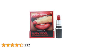 MAC Pequeño lápiz labial Color Ruby Woo, rojo, Mini (MACS7P004)