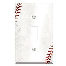 Decorative Single Toggle Light Switch Wall Plate Cover Baseball Amazon Com Wall Plate Cover Light Switch Covers Plates On Wall