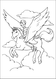 Coloriage licornes a ailes a imprimer : Coloriage Licorne Barbie A Imprimer Et Colorier