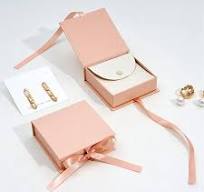 Custom Logo Paper Gift Packaging Jewelry Box with Ribbon