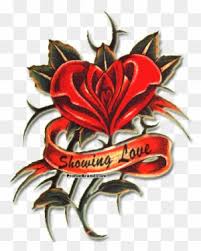 Coral roses mean your heart's desire. Heart Rose Tattoo Hearts And Roses Tattoos Free Transparent Png Clipart Images Download
