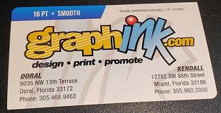 At fedex office in miami, florida we can help. Custom Business Cards Print Design Graphink Printing And Promotions