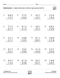 These math worksheets should be practiced regularly and are free to download in pdf formats. Triple Digit Subtraction Worksheets 99worksheets