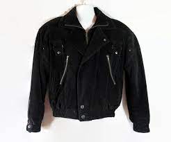 Wilsons Suede Jacket Black Suede Leather Jacket Wilsons Leather Bomber Motorcycle Jacket Unisex Black Suede Wilsons Leather Jackets