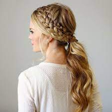 Fancy French Braid Updo Braided Ponytail Hairstyles French Braid Ponytail Hair Styles