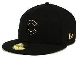 Chicago Cubs New Era Mlb Black On Metallic Gold 59fifty Cap Cubs Gear Chicago Cubs Gear Cap