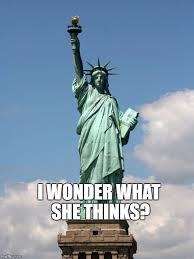 La liberté éclairant le monde) is a colossal neoclassical sculpture on liberty island in new york harbor within new york city, in the united states. Statue Of Liberty Memes Gifs Imgflip