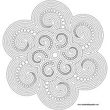 Flower power spiral coloring page. Spiral Mandala To Color Mandala Coloring Pages Mandala Coloring Coloring Pages