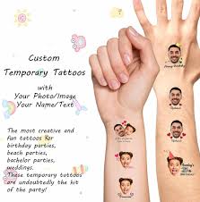 Amazon.com : Custom Heart Temporary Tattoos with Face Name Text,  Personalized Temporary Tattoo with Face for Adults Couple Women Men Custom  Name Tattoos for Birthday Bachelorette Party, 1 Set of 15 Pieces :