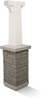 The important item on the mailbox is the kit. Amazon Com Premium Mailbox Post Set Pedestal Classic White Garden Outdoor