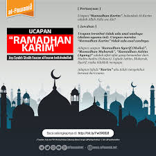 The beautiful and holy month is coming back bringing so much happiness to. Ucapan Ramadhan Karim Alfawaaid Net