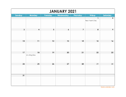 If you are looking for a 2021 printable calendar then you do not need to go to any other website. Free Download 2021 Excel Calendar Large Boxes In The Grid Horizontal