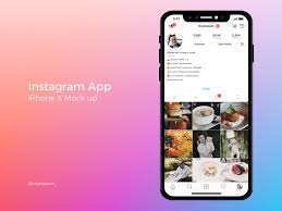 Instagram App Profile Mockup On Iphone X Instagram Mockup Creative Branding Design Mockup