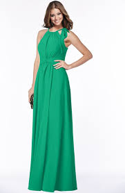 Wedding Bridesmaid Dresses and Gowns Pepper Green color Halter Winter