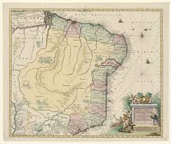 kaart van brazilie johannes willemszoon blaeu johannes de broen pieter schenk ii 1735 1745 vintage kunst aan de muur kaarten antieke kaart