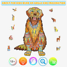 Our puzzles are made from premium 0.2 thick paper stock and are available in two different sizes: Buy Wooden Jigsaw Puzzles For Adults Unique Animal Shaped Wooden Puzzle Jigsaw Pieces Magic Wooden Jigsaw Puzzles Wood Cut Puzzles Adult Best For Family Game Play Collection Golden Retriever Small Online In
