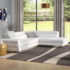 Camel Leather Sectional Wayfair It adds elegance to a room, and even modern and contemporary styles don't become passé, something that often happens with fabric sofas.
