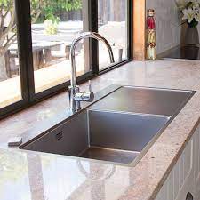 Check spelling or type a new query. An Example Of A Flush Mount Sink With Drainer In Sand Granite Sink Kitchen Remodel Kitchen Sink Install