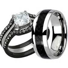 Harley Davidson Black Titanium Wedding Ring Set Black Wedding Ring Sets Black Wedding Rings Titanium Wedding Ring Sets