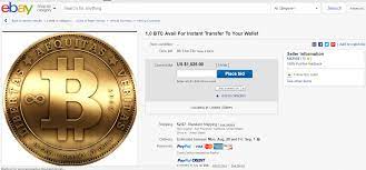 Buy online ebay gift cards with bitcoin, ethereum, litecoin, and cryptocurrency, digital ebay gift cards code will be instantly delivered by email. Anyone Ever Bought Bitcoin On Ebay Did You Actually Receive It Steemit