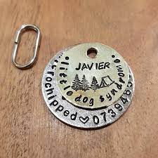 little dog syndrome camping tent trees pet dog id funny tag etsy little dogs pet tags dog tags pet