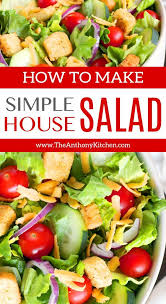 The House Salad Is A Simple Salad Recipe Featuring Crisp Lettuce Tomatoes Croutons Cheese Easy Salad Recipes Lettuce Easy Salad Recipes Side Salad Recipes