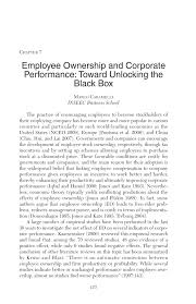 Unlocking employment law von chris turner, janice nairns | orell füssli: Pdf Employee Ownership And Corporate Performance Towards Unlocking The Black Box