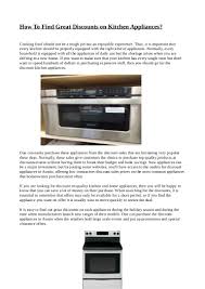 Looking for a certain item? How To Find Great Discounts On Kitchen Appliances