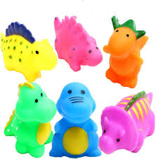I'm even more done with bath toys that ooze slimy water and need to be cleaned constantly. Huaeryouyue Bathtub Toys Dinosaur Baby Bath Toys Christmas Kids Fun Squirt Toys Floating Bathroom Toys Assorted Colors 6pcs Toys Games Amazon Com
