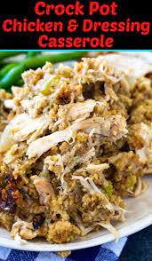 Crock Pot Chicken And Dressing Casserole Recipe Chicken And Dressing Casserole Crockpot Chicken And Dressing Chicken Crockpot Recipes
