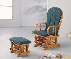 amazon com country oak finish wood glider rocker rocking chair w ottoman glider rocking chair rocking chair traditional rocking chairs