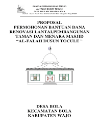 Check spelling or type a new query. Contoh Proposal Bantuan Dana Pembangunan Menara Masjid Masnurul