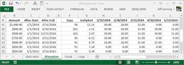 Excel Formula To Allocate An Amount Into Monthly Columns